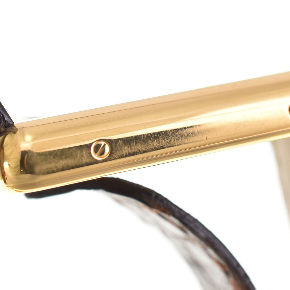 with paper CARTIER Must tank LM W1013754 Date SV925 (Gold Plated)/Leather white Dial Quartz Men's
 Watch B#144065