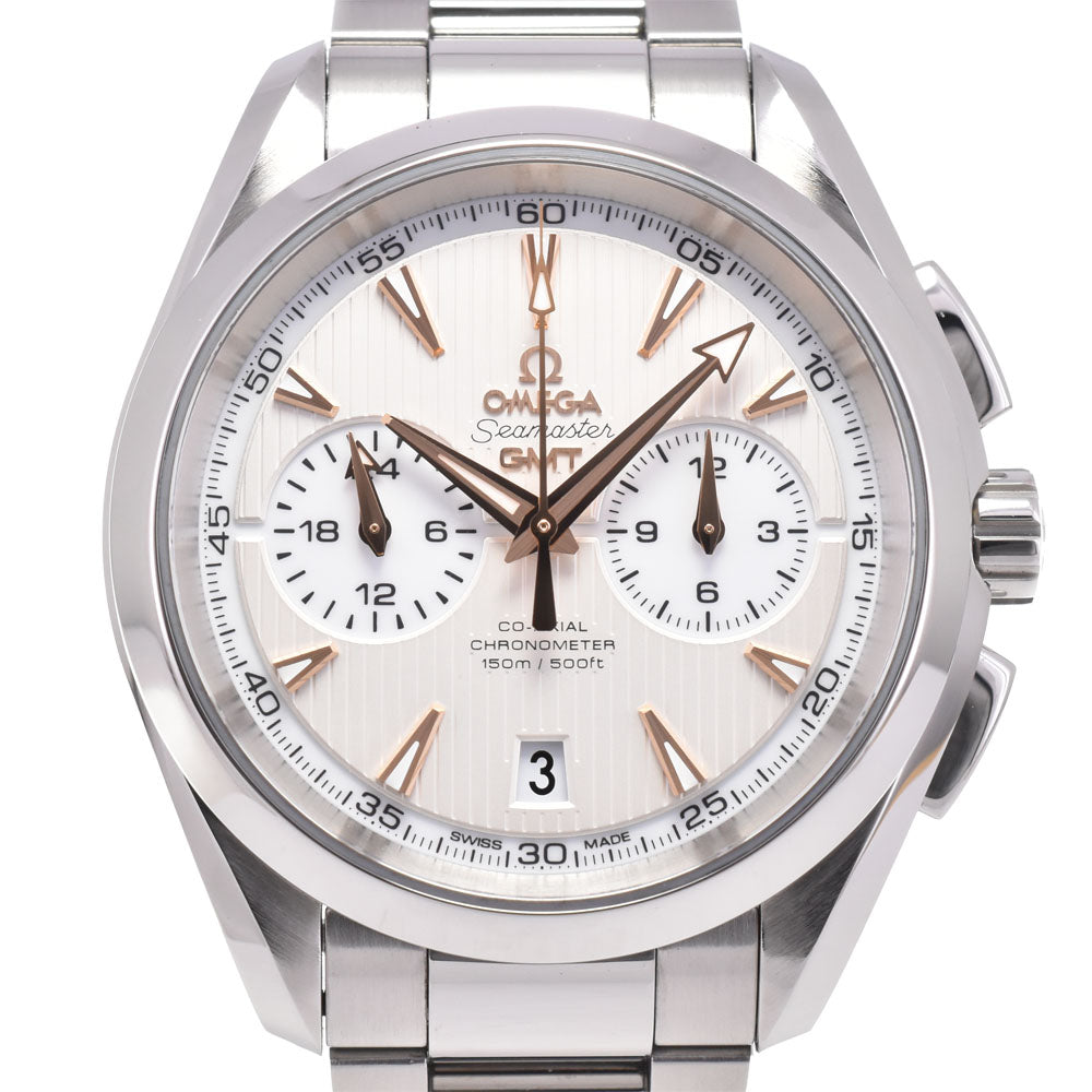 with paper OMEGA Seamaster Aqua Terra 231.10.43.52.02.001 GMT Chronograph Date Silver Dial Automatic Men's
 Watch C#144067