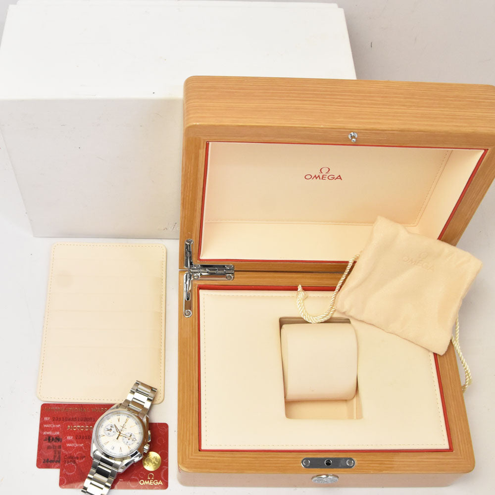 with paper OMEGA Seamaster Aqua Terra 231.10.43.52.02.001 GMT Chronograph Date Silver Dial Automatic Men's
 Watch C#144067