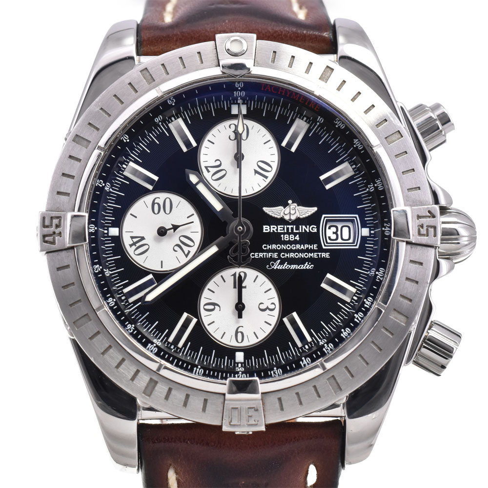 with paper BREITLING Chronomat A13356 Chronograph Date Black / Silver Dial Automatic Men's
 Watch C#144069