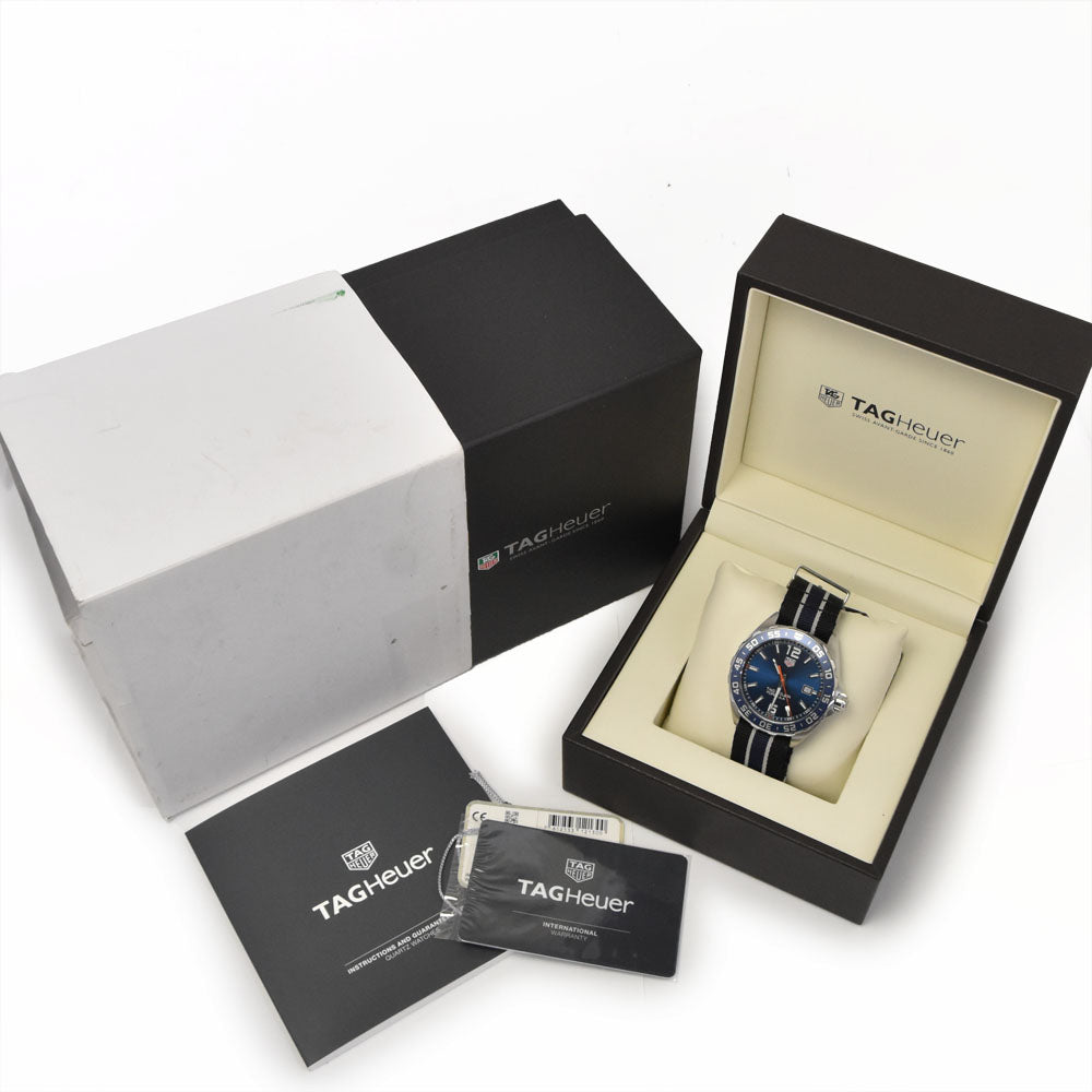 with paper TAG HEUER Formula 1 WAZ1010.FC8197 Date blue Dial Quartz Men's
 Watch D#144070