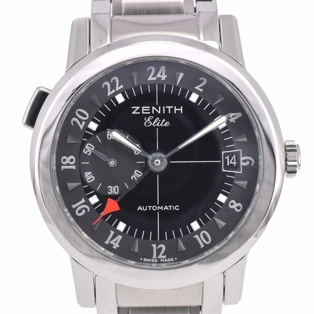 with paper ZENITH Port Royale Elite 01/02.0451.682 Small second date GMT black Dial Automatic Men's
 Watch D#144072