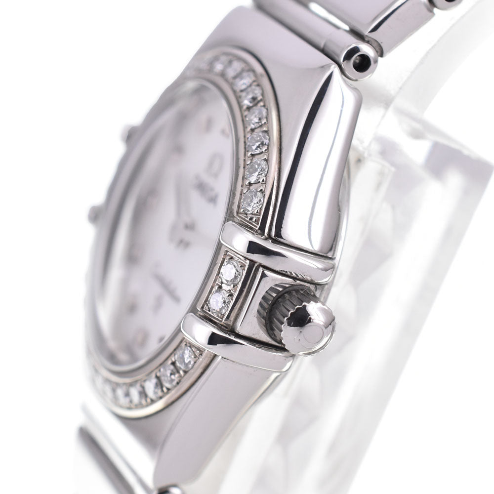 with paper OMEGA Constellation Mini 1465.71 Diamond Bezel White shell Dial Quartz Ladies
 Watch D#144074