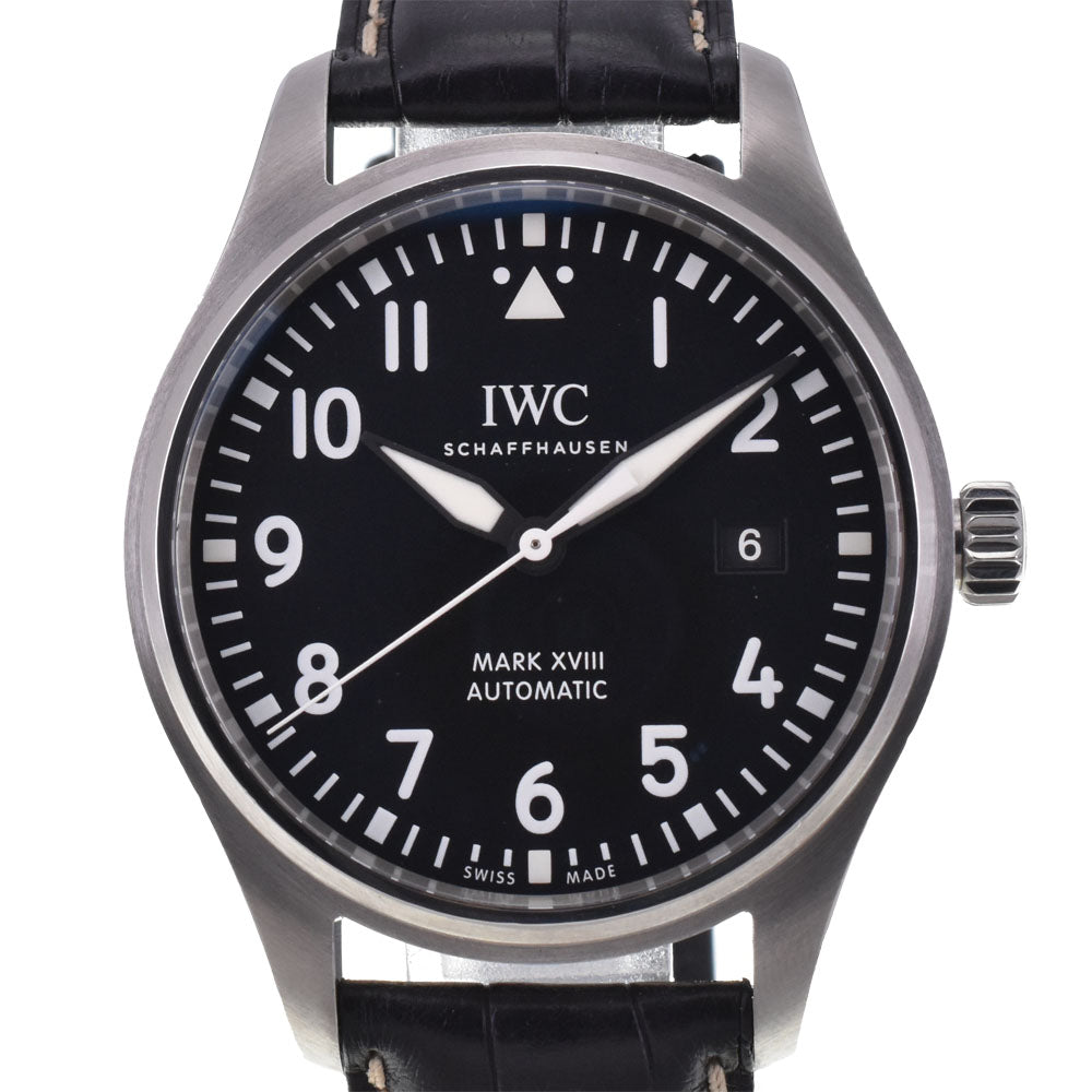 with paper IWC SCHAFFHAUSEN Pilot watch mark XVIII IW327001 Date black Dial Automatic Men's
 Watch E#144077