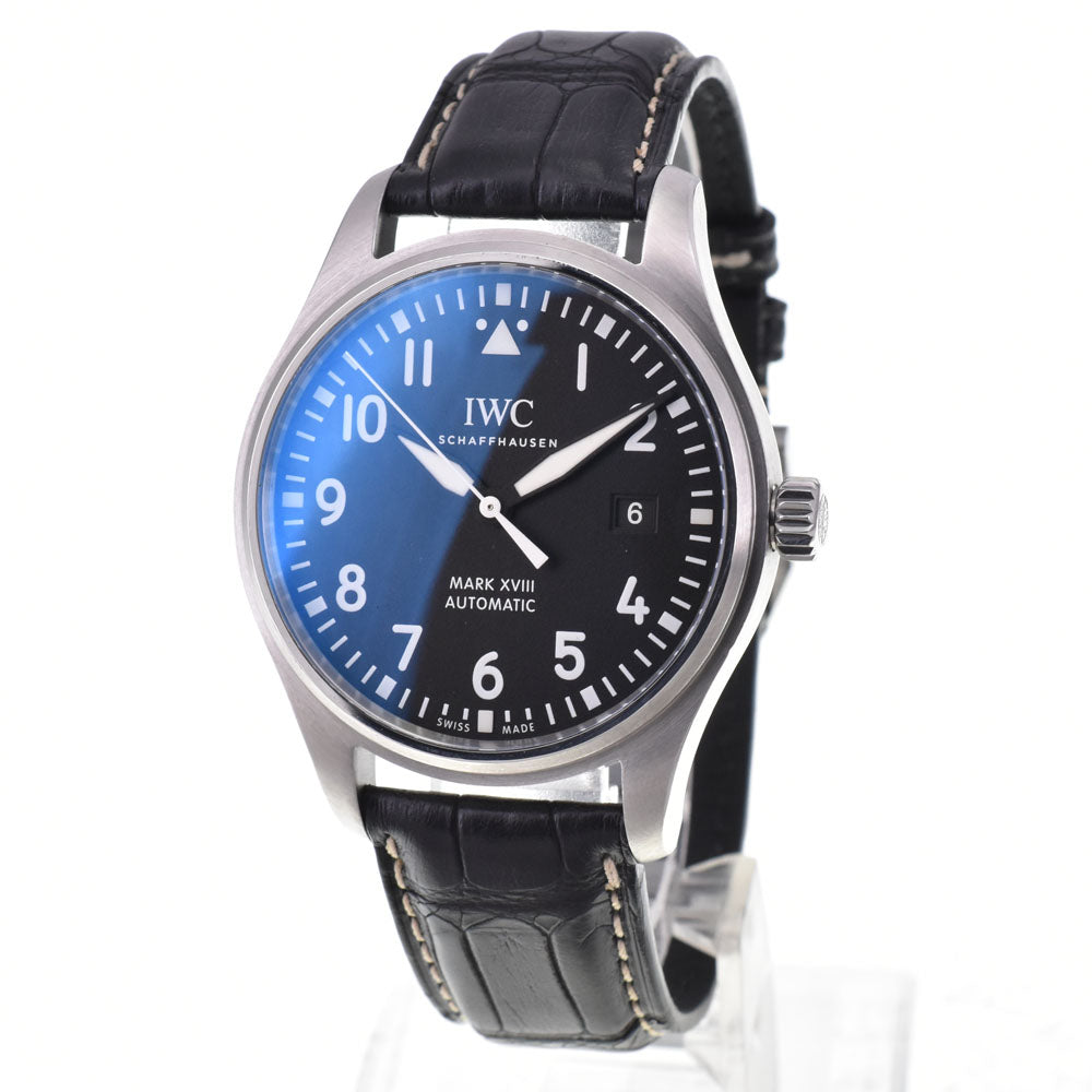 with paper IWC SCHAFFHAUSEN Pilot watch mark XVIII IW327001 Date black Dial Automatic Men's
 Watch E#144077
