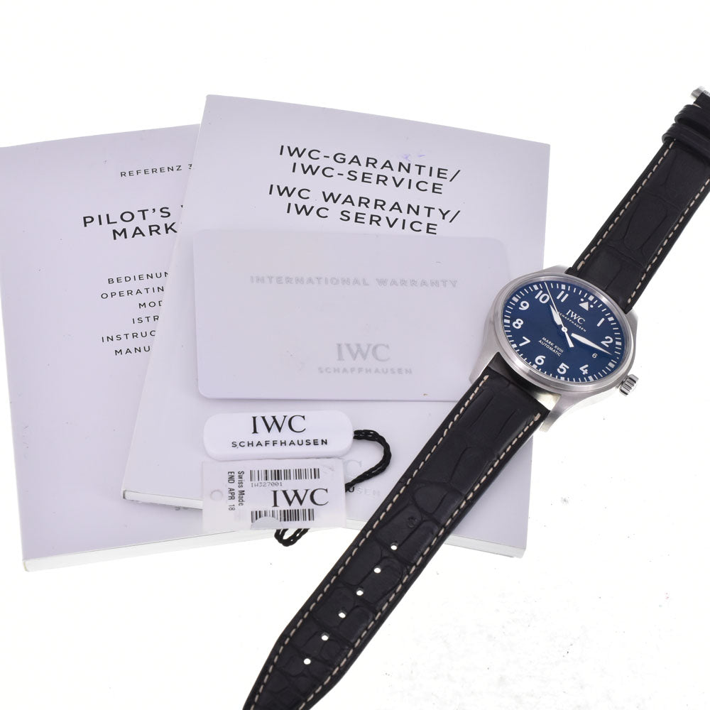 with paper IWC SCHAFFHAUSEN Pilot watch mark XVIII IW327001 Date black Dial Automatic Men's
 Watch E#144077