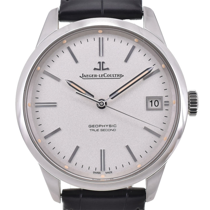 with paper JAEGER-LECOULTRE Geophysical True Seconds Q8018420 Date Silver Dial Automatic Men's
 Watch B#144082