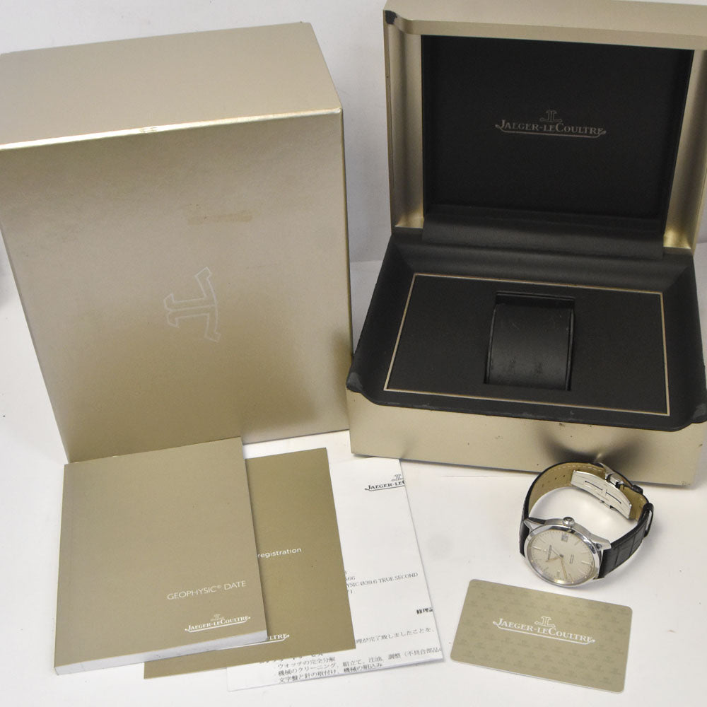 with paper JAEGER-LECOULTRE Geophysical True Seconds Q8018420 Date Silver Dial Automatic Men's
 Watch B#144082