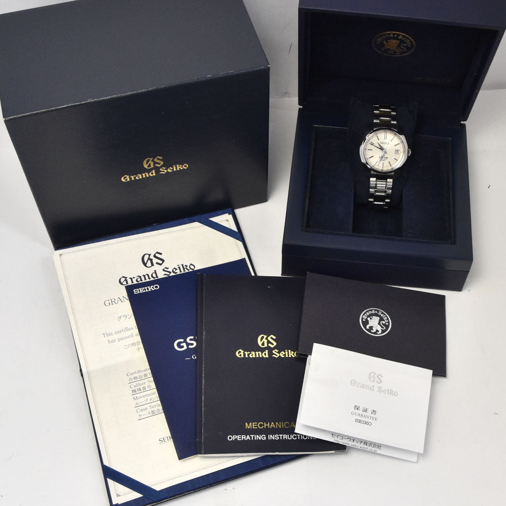 with paper SEIKO Grand Seiko SBGJ001/9S86-00A0 Mechanical Hi-Beat 36000 GMT Silver Dial Automatic Men's
 Watch B#144088