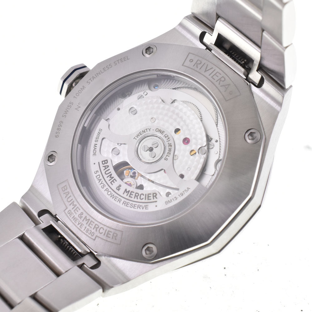 Baume & Mercier Riviera Baumatic MOA10616 Date Blue (semi-transparent) Dial Automatic Men's
 Watch B#144089