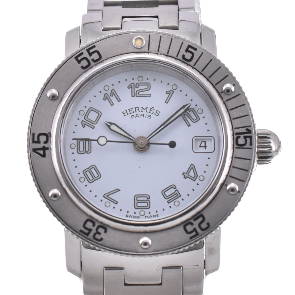 HERMES Clipper diver CL5.210 Date white Dial Quartz Ladies
 Watch C#144097