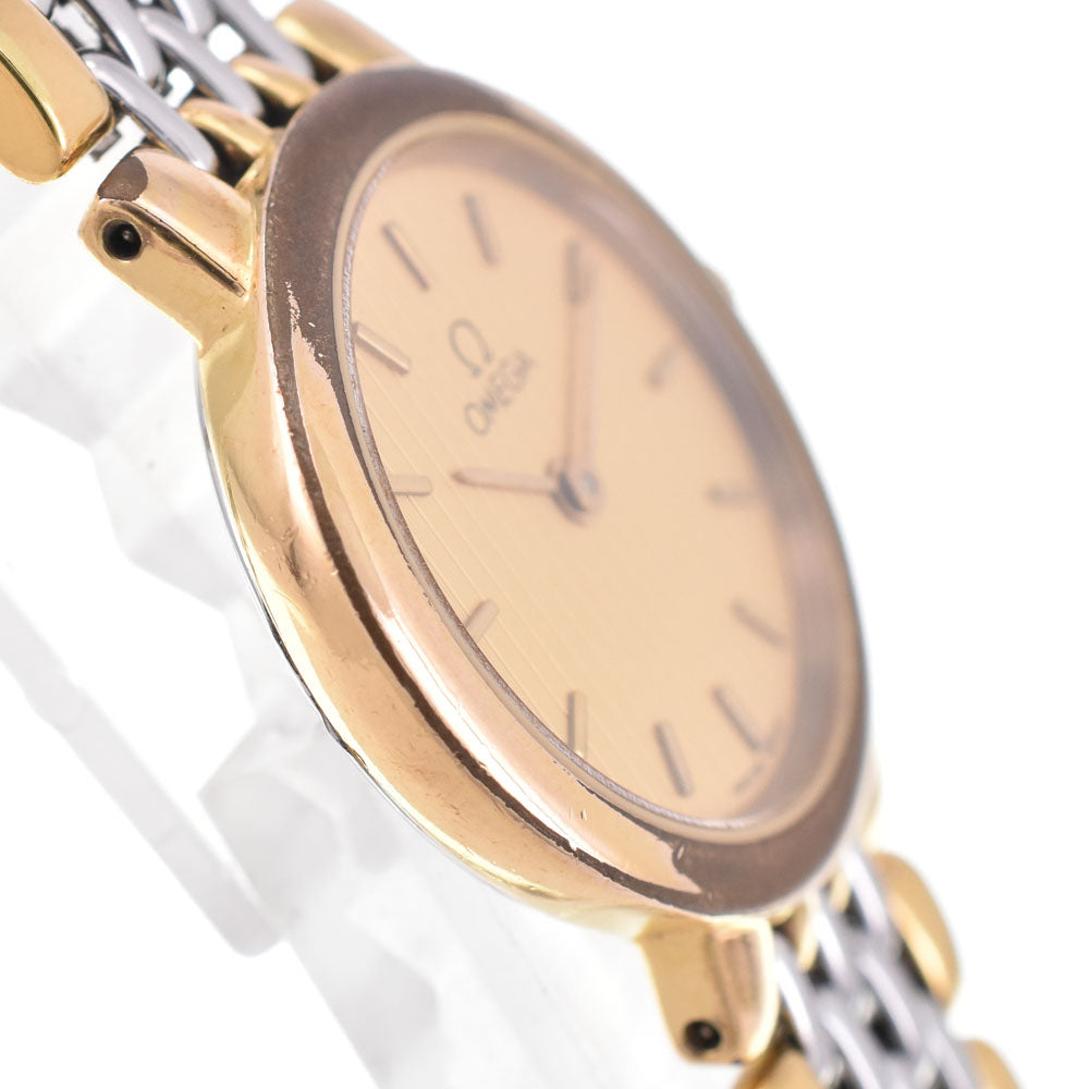 OMEGA De Ville Stainless Steel/Gold Plated gold Dial Quartz Ladies
 Watch B#144098