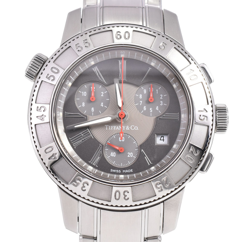 with paper TIFFANY&Co. Mark T-57 17840894 Chronograph Date Silver / Gray Dial Quartz Men's
 Watch B#144107