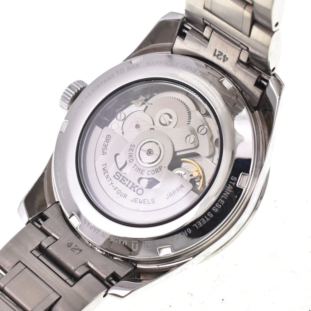 with paper SEIKO Presage SARX077 Date see-through back blue Dial Automatic Men's
 Watch B#144108