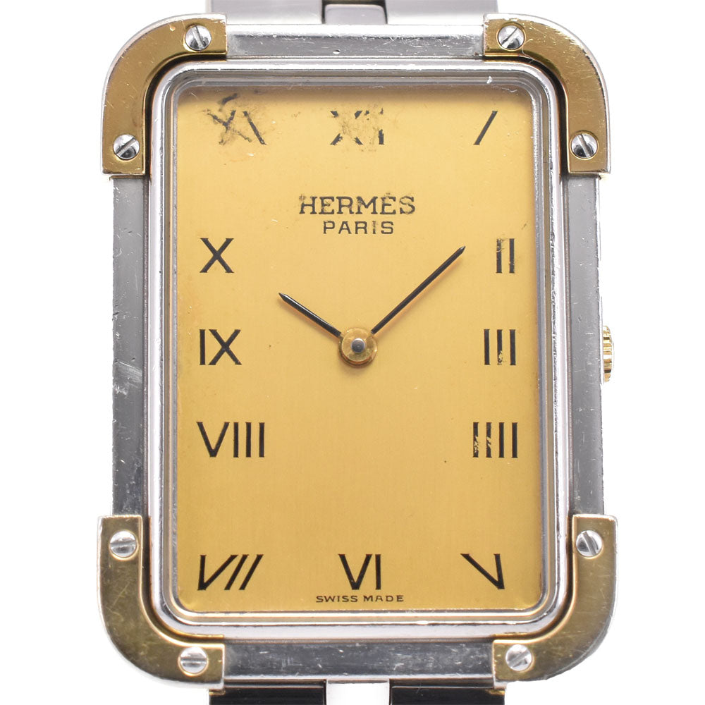 HERMES Clojure Stainless Steel/Gold Plated gold Dial Quartz Ladies
 Watch E#144111