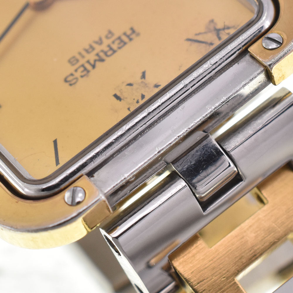 HERMES Clojure Stainless Steel/Gold Plated gold Dial Quartz Ladies
 Watch E#144111