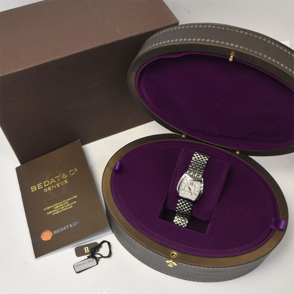 with paper BEDAT&Co No3 314.011.109.B 8P diamond date Silver Dial Automatic Ladies
 Watch B#144115