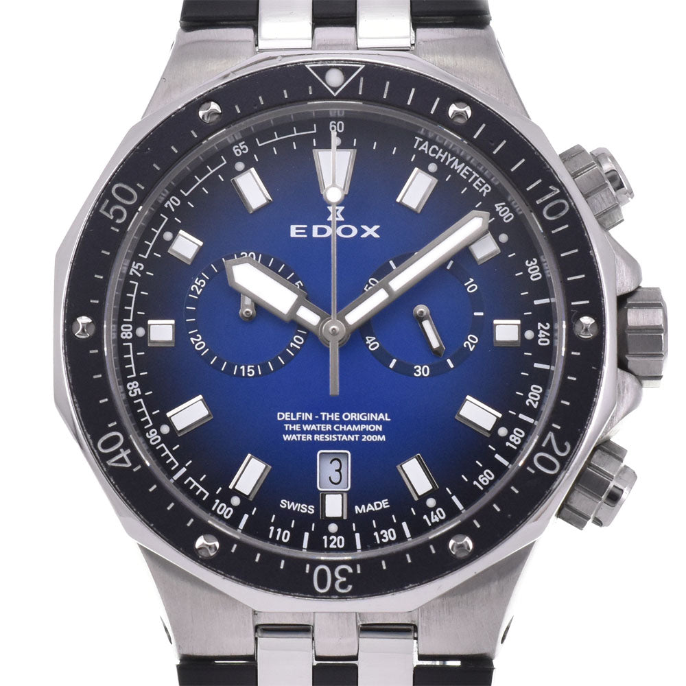 EDOX Delphin 10109-3CA-BUIN Chronograph Date Blue gradation Dial Quartz Men's
 Watch B#144117