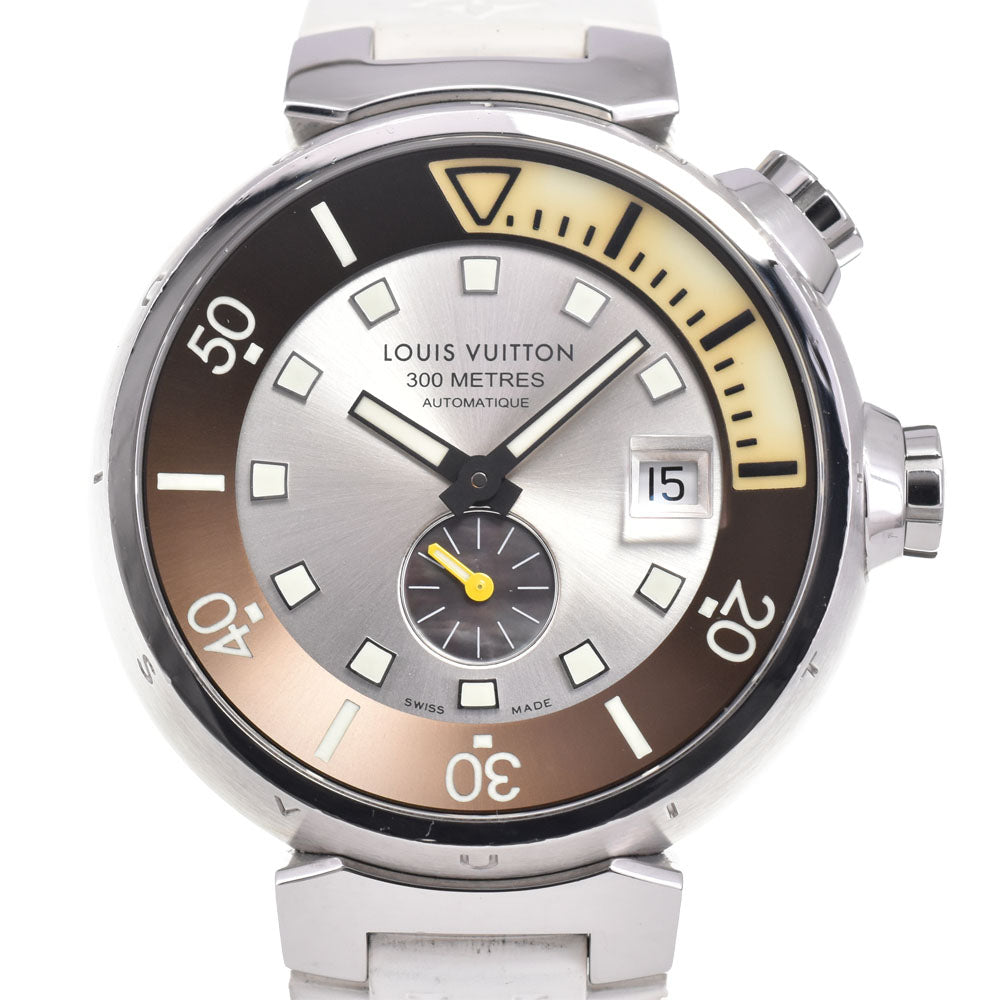 LOUIS VUITTON Tambour Diving Q103M Small second date Silver / Brown Dial Automatic Men's
 Watch C#144118