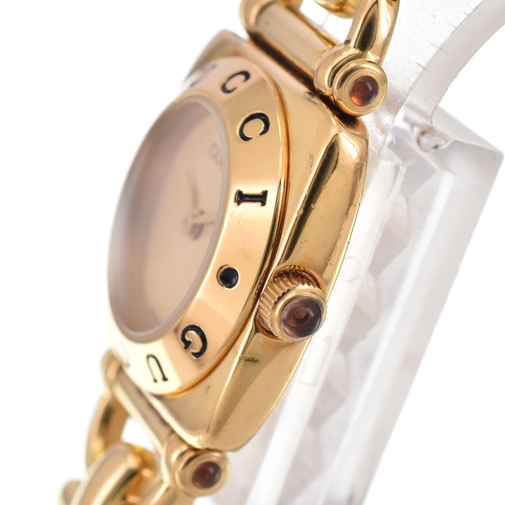 GUCCI 6300L Gold Plated / Leather gold Dial Quartz Ladies
 Watch B#144136
