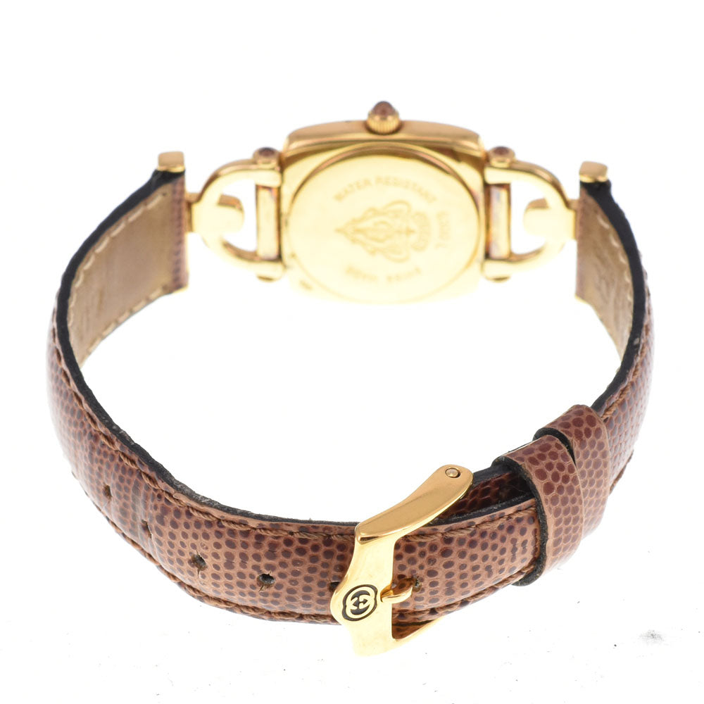 GUCCI 6300L Gold Plated / Leather gold Dial Quartz Ladies
 Watch B#144136