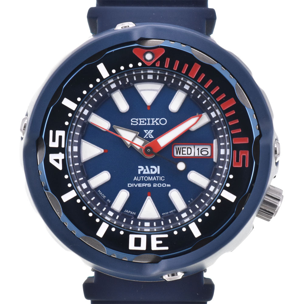 with paper SEIKO Prospex SRPA83J1/4R36-05V0 PADI collaboration Navy Dial Automatic Men's
 Watch B#144139