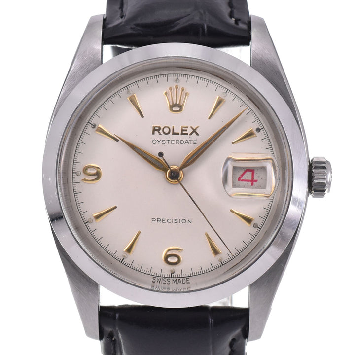 ROLEX Oyster Date Precision 6494 vintage Cal.1210 Silver Dial Hand Winding Men's
 Watch B#144143