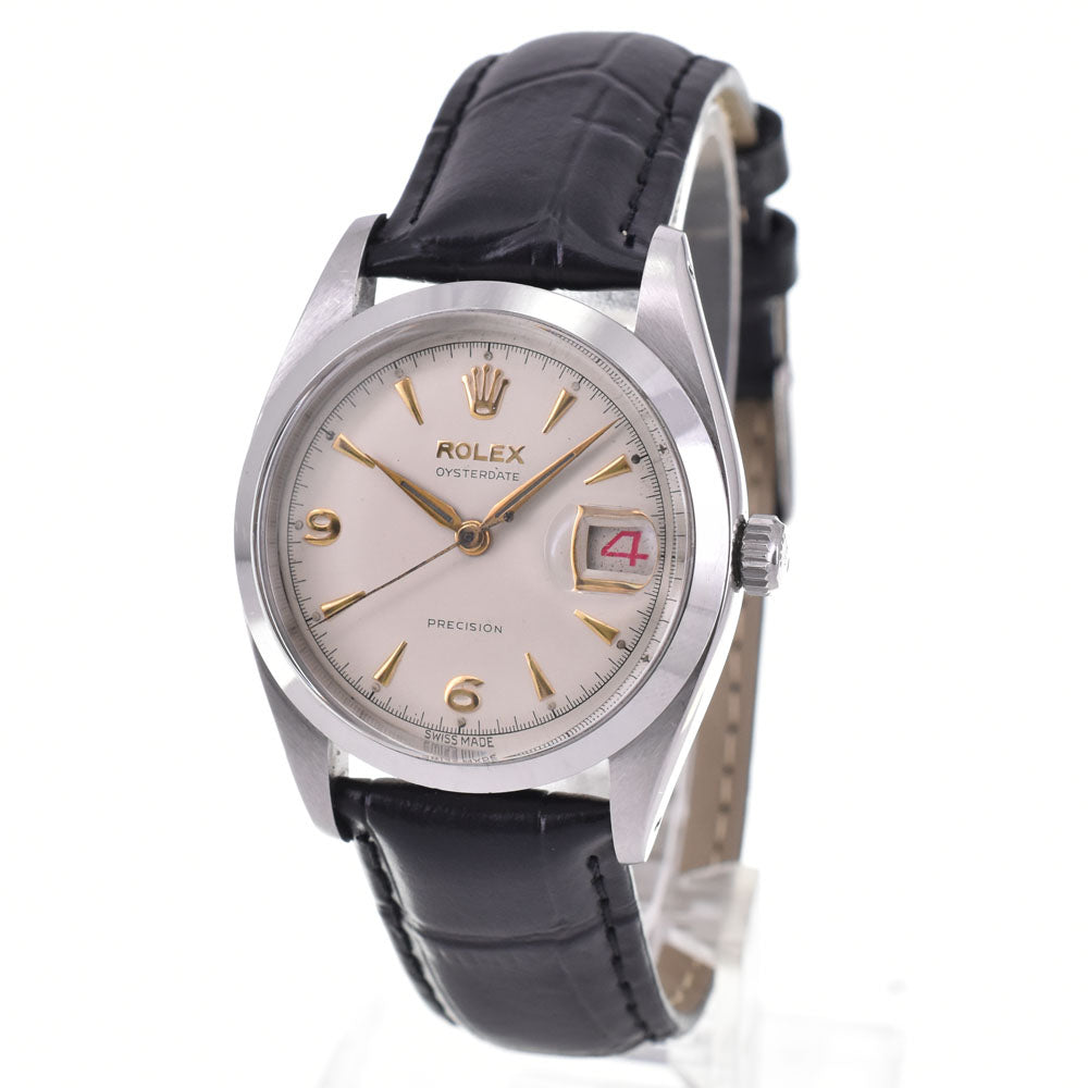 ROLEX Oyster Date Precision 6494 vintage Cal.1210 Silver Dial Hand Winding Men's
 Watch B#144143