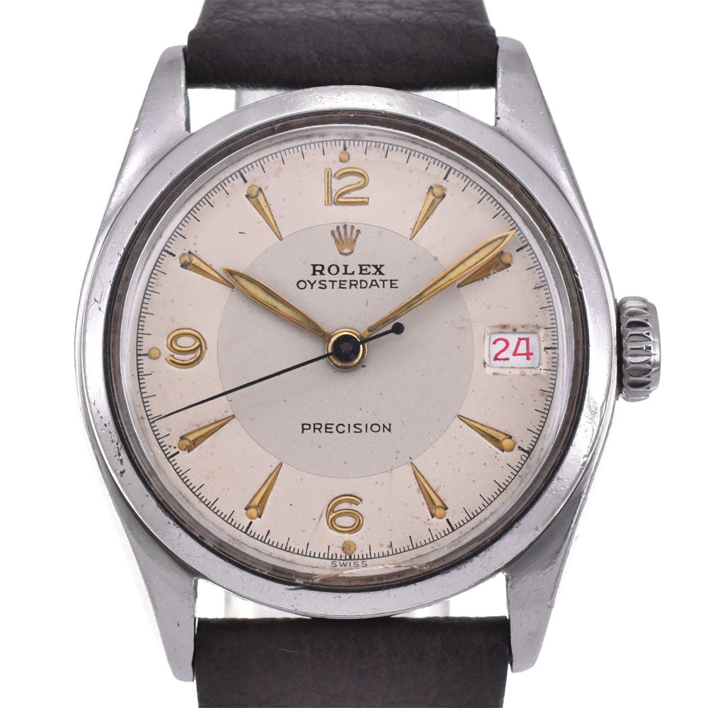 ROLEX Oyster Date 6066 vintage Cal.740 Ivory Dial Hand Winding Men's
 Watch G#144144