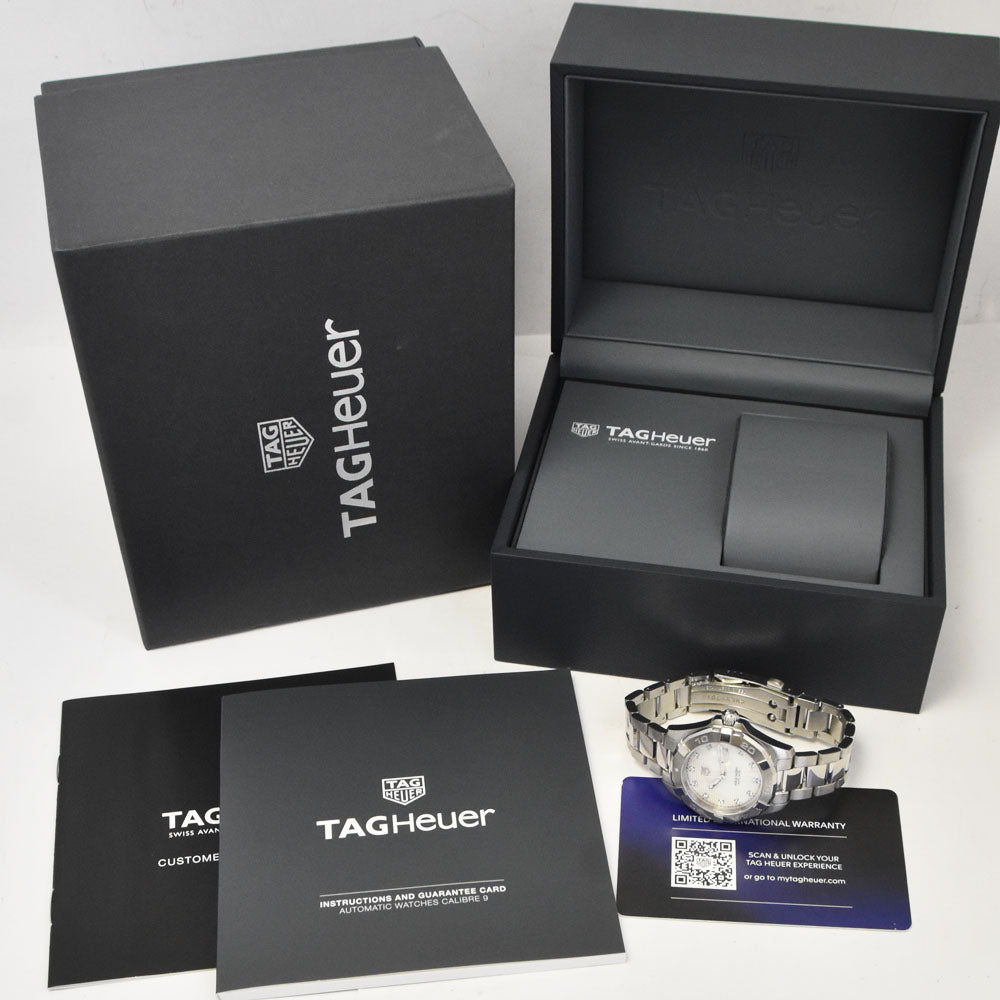 with paper TAG HEUER Aqua racer WBD2313.BA0740 11P Diamond White shell Dial Automatic Ladies
 Watch B#144148