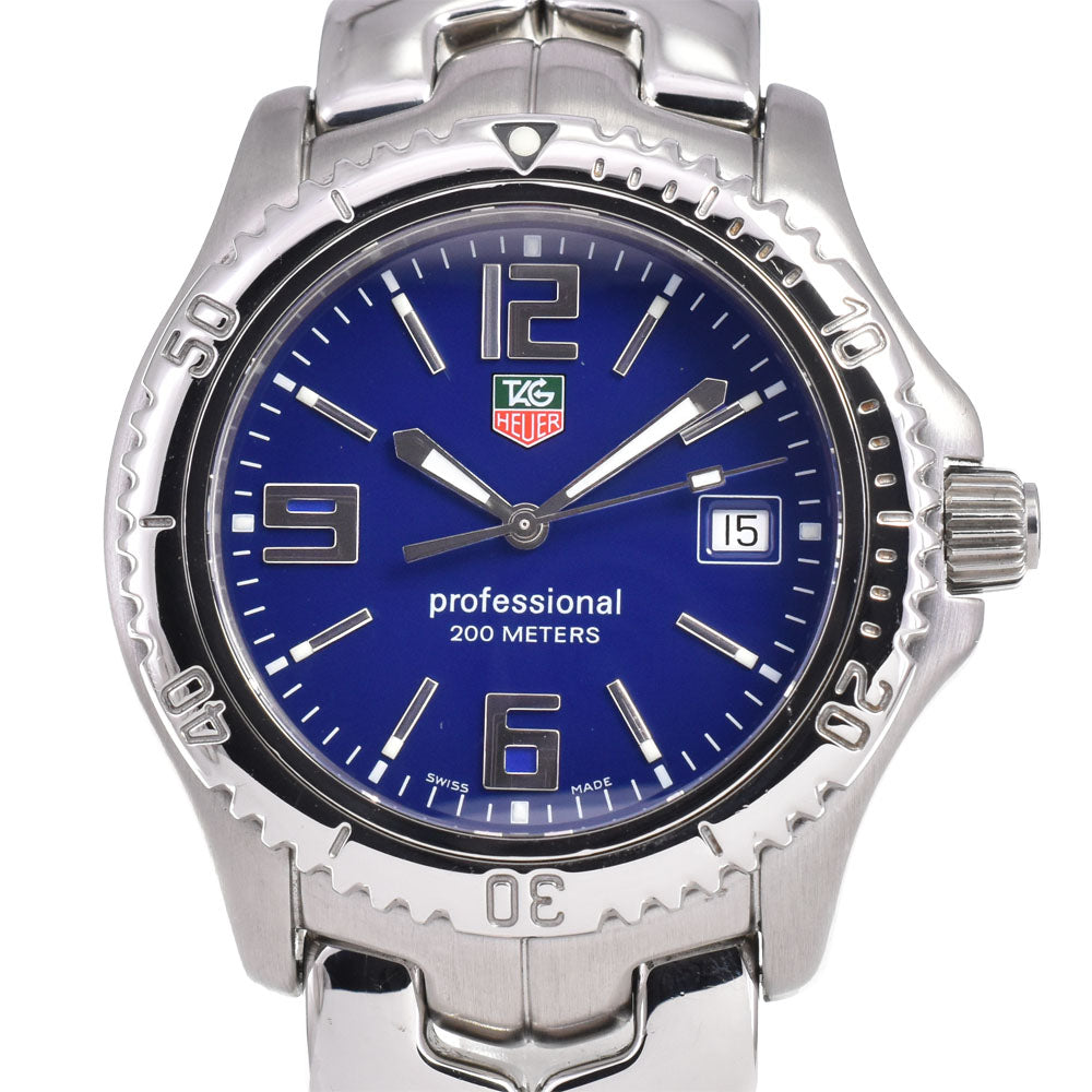 TAG HEUER Link WT1113 Date Stainless Steel blue Dial Quartz Men's
 Watch H#144153