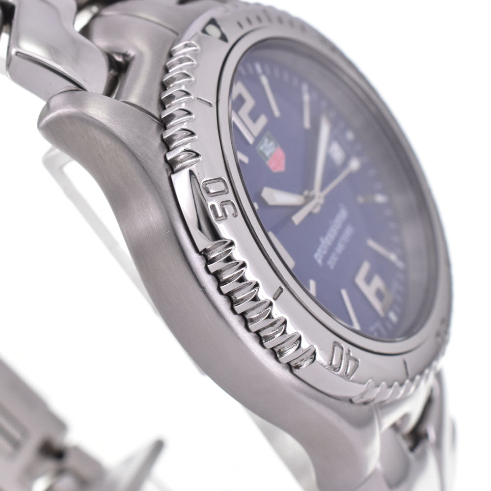 TAG HEUER Link WT1113 Date Stainless Steel blue Dial Quartz Men's
 Watch H#144153