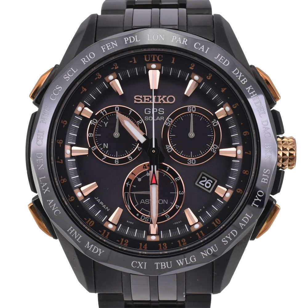 SEIKO Astron 8X82-0AD0/SBXB019 Chronograph black Dial Radio Sync Solar Men's
 Watch A#144164
