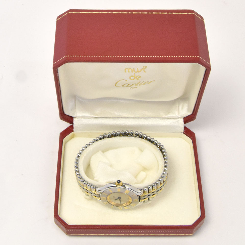 CARTIER Must21 SM W10073F4 Silver Dial Quartz Ladies
 Watch D#144166