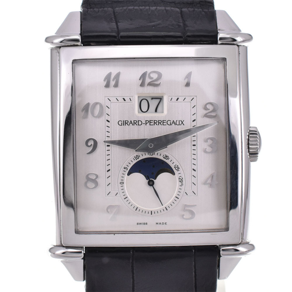 GIRARD-PERREGAUX Vintage 1945 25882-11-223-BB6B XXL Large Date & Moon Phase Silver Dial Automatic Men's
 Watch B#144168