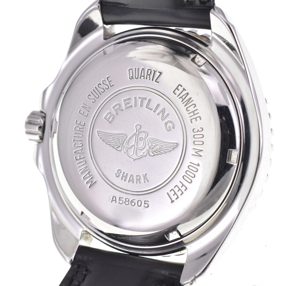 BREITLING Shark 300m A58605 Stainless Steel Navy Dial Quartz Men's
 Watch A#144171