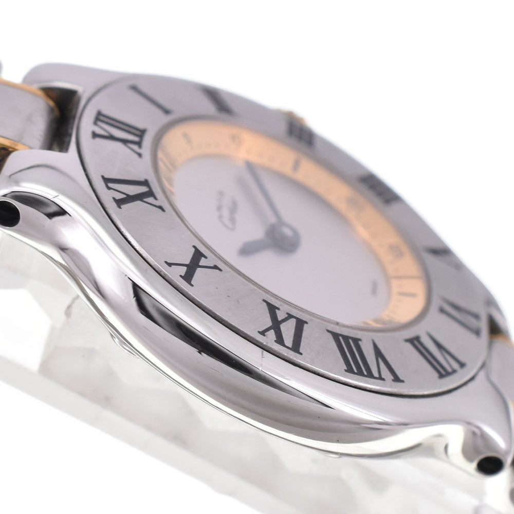 CARTIER Must21 Vantian W10075R6 Stainless Steel/Gold Plated Silver Dial Quartz Ladies
 Watch A#144172