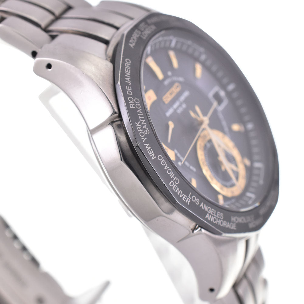 SEIKO Brights SAGA001/8B53-0AA1 titanium Black / gold Dial Radio Sync Solar Men's
 Watch B#144174