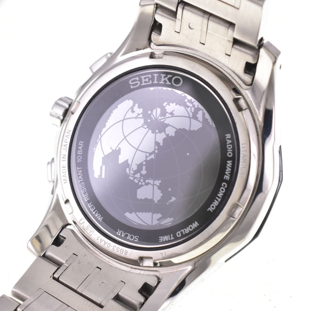 SEIKO Brights SAGA001/8B53-0AA1 titanium Black / gold Dial Radio Sync Solar Men's
 Watch B#144174