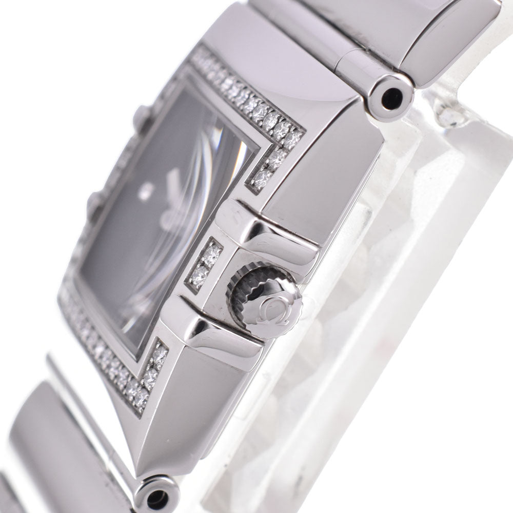 OMEGA Constellation Quadra 1528.46 Diamond Bezel black Dial Quartz Ladies
 Watch B#144175