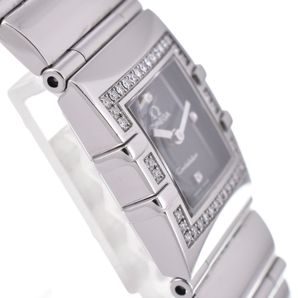 OMEGA Constellation Quadra 1528.46 Diamond Bezel black Dial Quartz Ladies
 Watch B#144175