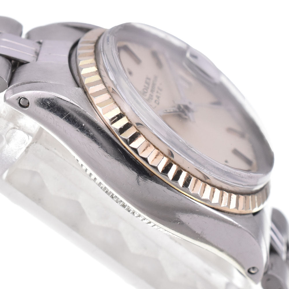 ROLEX Oyster perpetual date 6517 vintage WG bezel Cal.1161 Silver Dial Automatic Ladies
 Watch C#144182