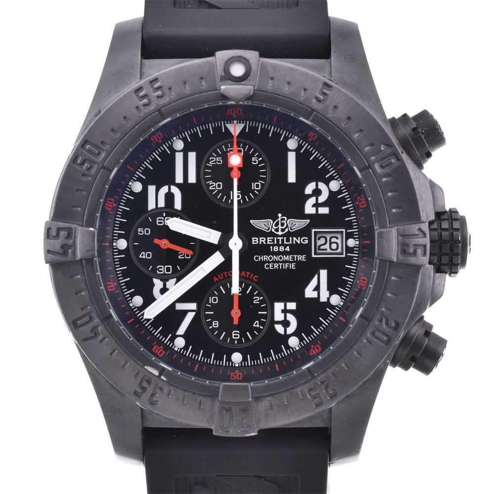 with paper BREITLING Avenger Skyland M13380 Black Steel Limited Edition of 2000 black Dial Automatic Men's
 Watch B#144186