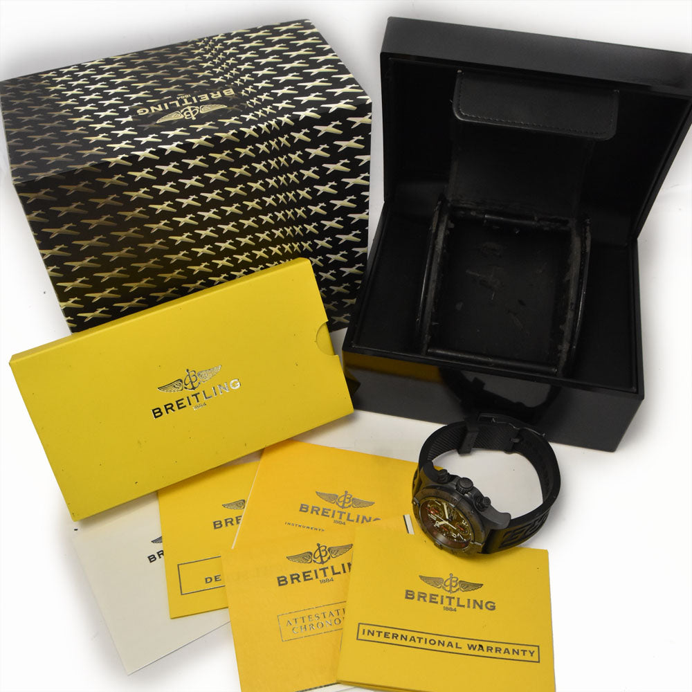 with paper BREITLING Avenger Skyland M13380 Black Steel Limited Edition of 2000 black Dial Automatic Men's
 Watch B#144186