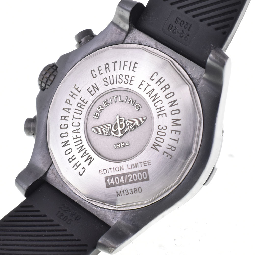 with paper BREITLING Avenger Skyland M13380 Black Steel Limited Edition of 2000 black Dial Automatic Men's
 Watch B#144186