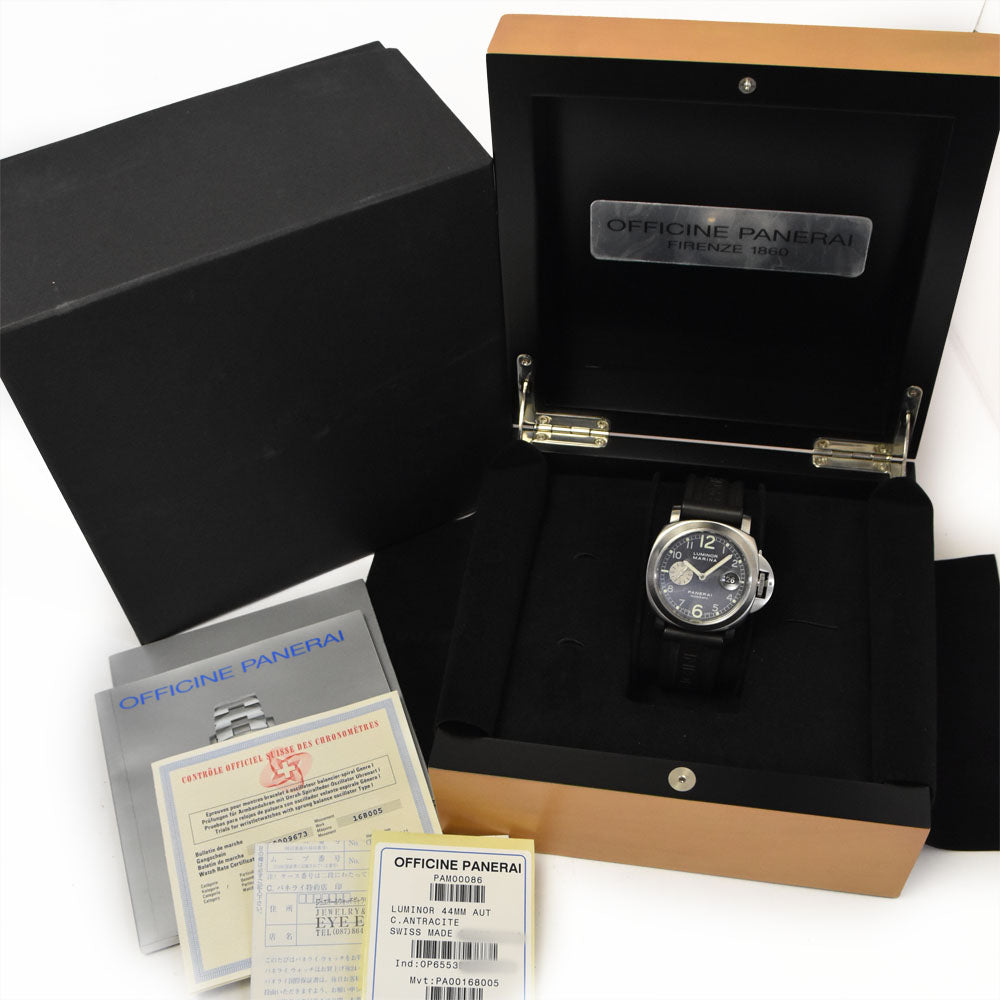 PANERAI Luminor Marina PAM00086 Small second date gray Dial Automatic Men's
 Watch B#144187