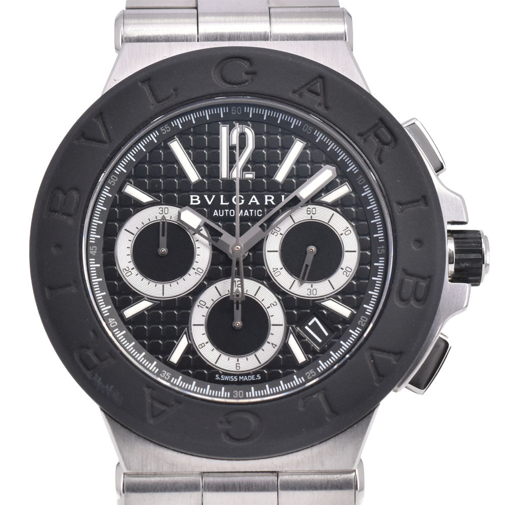 with paper BVLGARI Diagono Chronograph DG42SVCH Date black Dial Automatic Men's
 Watch C#144200