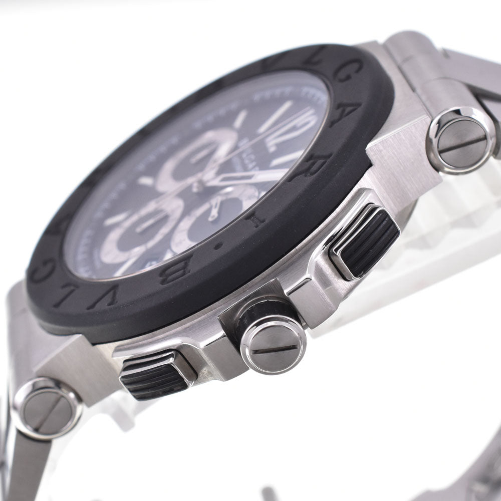 with paper BVLGARI Diagono Chronograph DG42SVCH Date black Dial Automatic Men's
 Watch C#144200