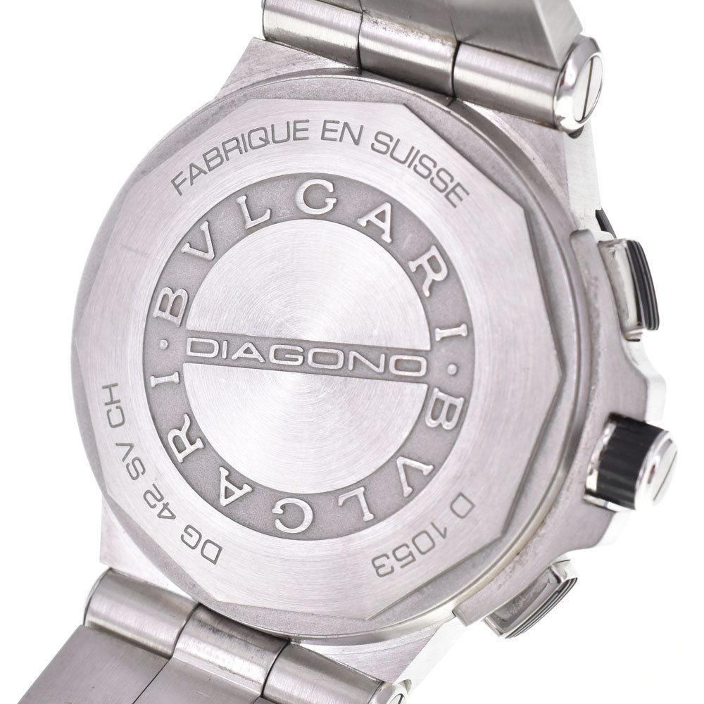 with paper BVLGARI Diagono Chronograph DG42SVCH Date black Dial Automatic Men's
 Watch C#144200