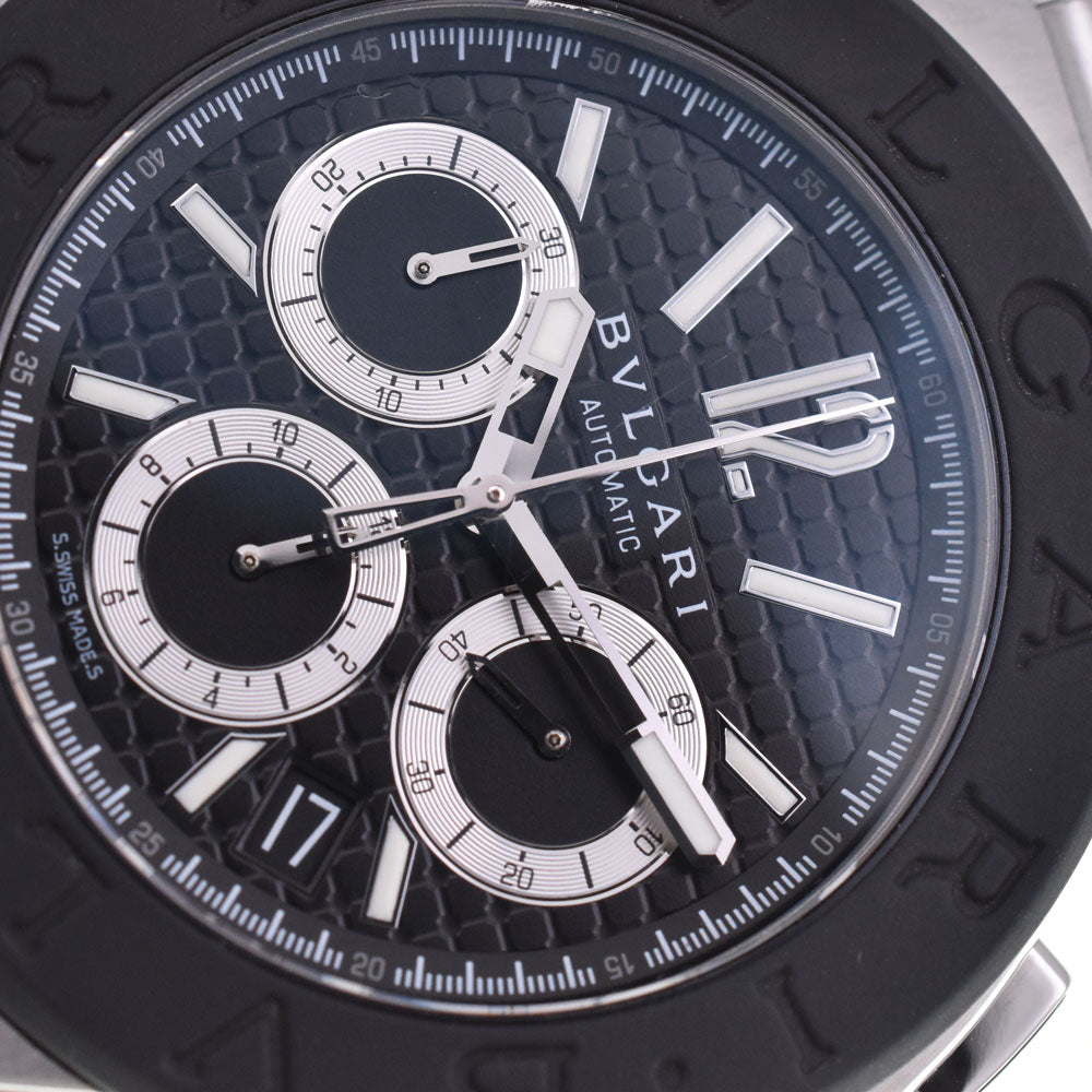 with paper BVLGARI Diagono Chronograph DG42SVCH Date black Dial Automatic Men's
 Watch C#144200